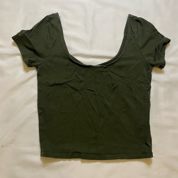 Heart & Hips Tops - Heart & Hips size small army green crop top